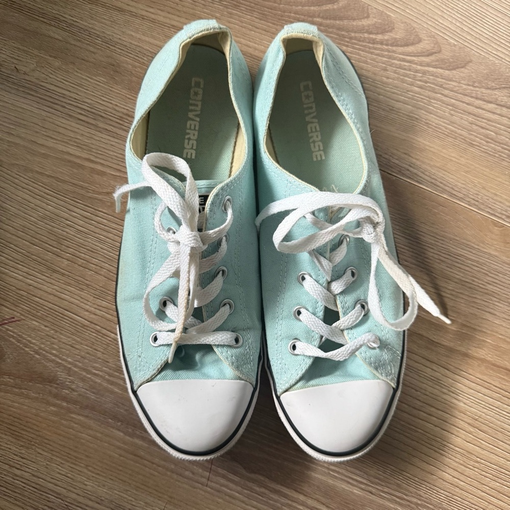 Converse Light Blue and White Canvas Sneakers